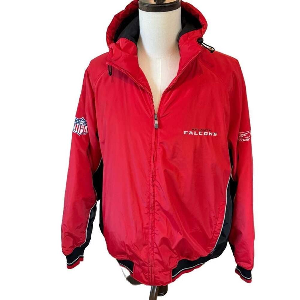 Vintage Reebok NFL Team Apparel On Field Atlanta Falcons Hooded Jacket Size XL - Picture 2 of 4